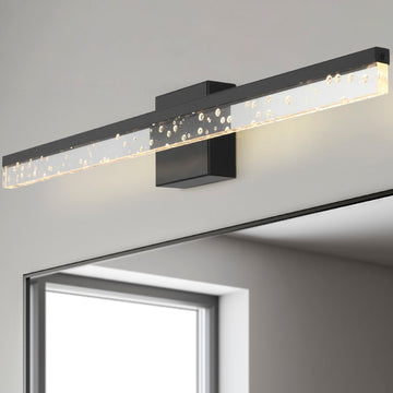 Mario Modern Contemporary 360-Degree Rotatable Iron/Seeded Acrylic Integrated LED Vanity Light